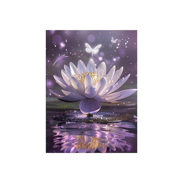 Blue Hydrangea Unframed Canvas Art Print 36 in. x 24 in