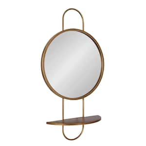 Patel 19.00 in. W x 32.75 in. H Gold Irregular MidCentury Framed Decorative Wall Mirror