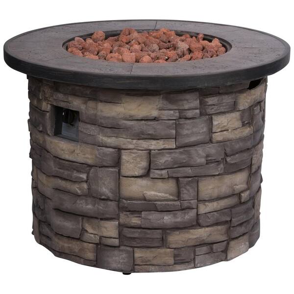 Shine Company Sevilla 48 in. Rectangular Outdoor Fire Pit Table - Stone Shine Company Sevilla 48 in. Rectangular Outdoor Fire Pit Table - Stone