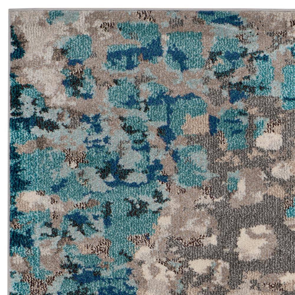 Monaco Square Grey Synthetic 3' x 3' Easy-Care Area Rug