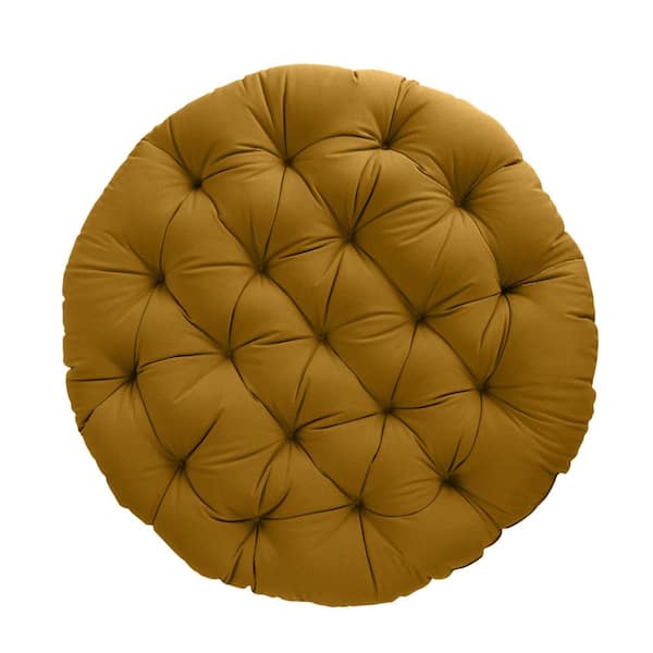 SORRA HOME 48 in. x 48 in. x 4 in. Indoor Papasan Cushion in Mustard