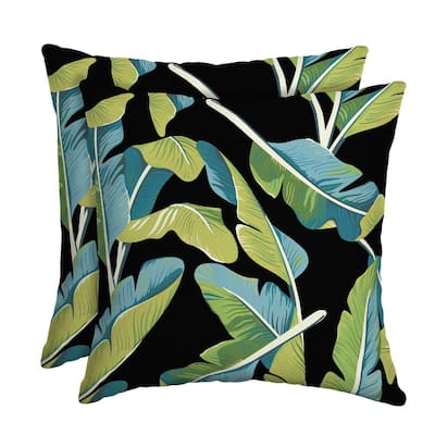 outdoor banana leaf pillow