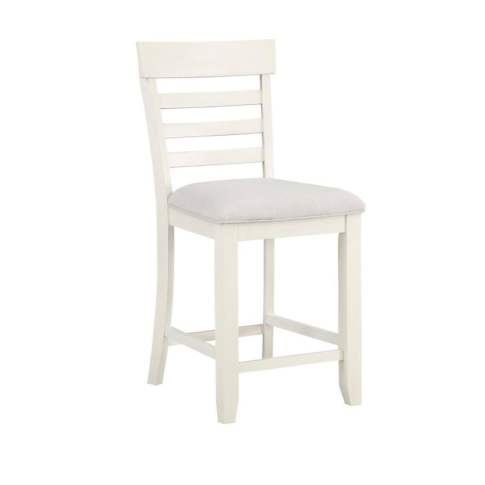 Hyland Light Brown and White 6-Piece Counter-Height Dining Set