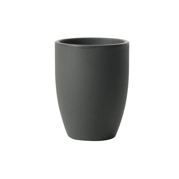 Alfresco Home 24 in. H Round Grigio Finish Resin Indoor/Outdoor Porto Lightweight Tall Planter