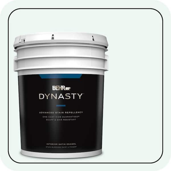 BEHR DYNASTY 5 gal. #PPL-15 Icy Wind Satin Enamel Interior Stain-Blocking Paint & Primer