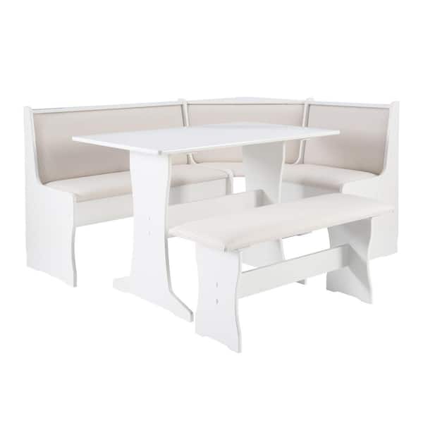 Linon Home Decor Blanca Beige Stripe Storage Nook