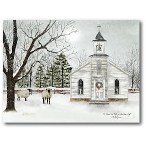 Christmas Chapel Gallery-Wrapped Canvas Wall Art 20 in. x 16 in.