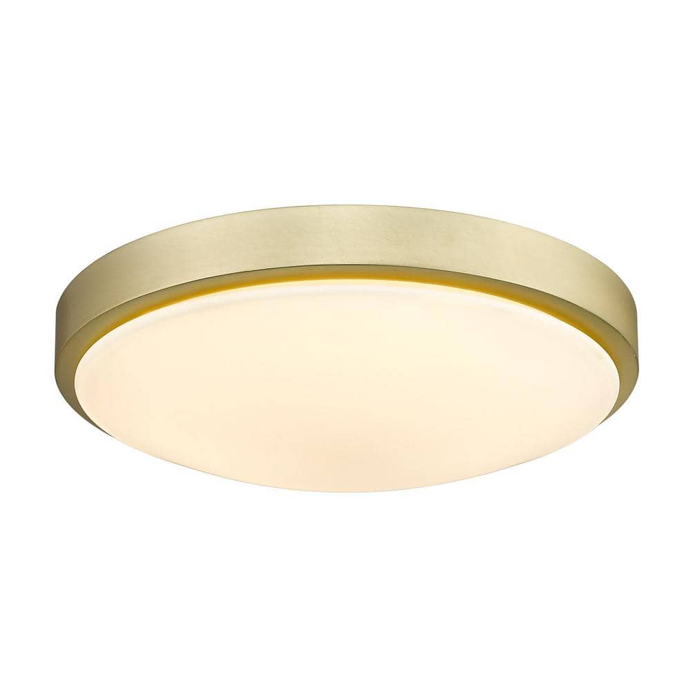Gabi 12.25 in. 1-Light Brushed Champagne Bronze Opal Glass LED Flush Mount price history on PriceWatchPro