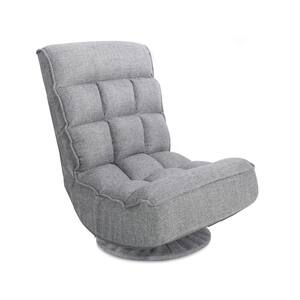 Livingroom 360° Swivel 4-Position Adjustable Folding Gray Lazy Sofa Chair