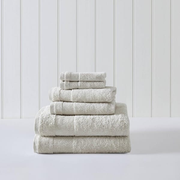 Island Retreat 6-Piece Beige Cotton Towel Set