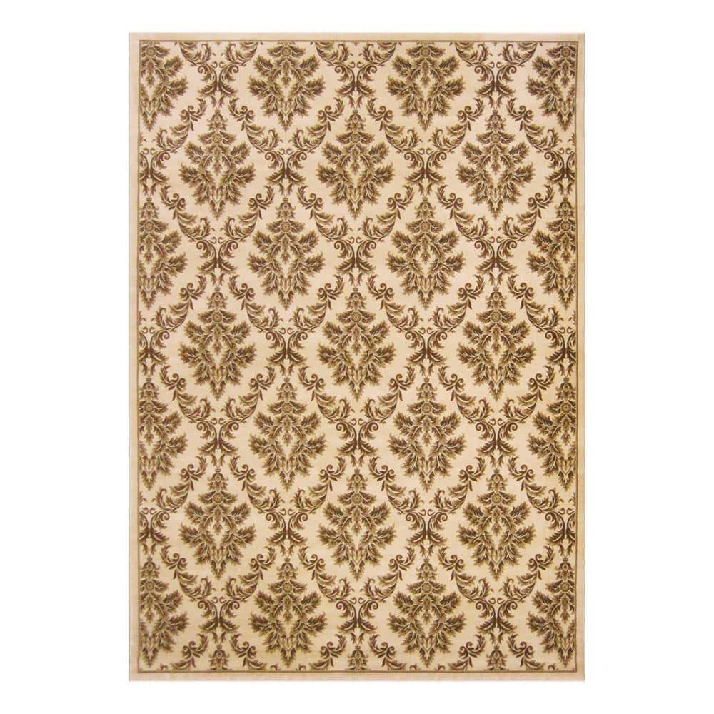 8 ft. x 11 ft. Ivory Kurdamir Damask Area Rug price history on PriceWatchPro