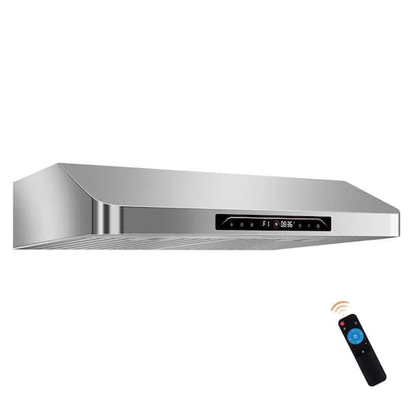 Tylza 29.5 in. 900CFM Convertible Ducted Under Cabinet Range Hood in Stainless Steel with Baffle Filters two 5W LEDs