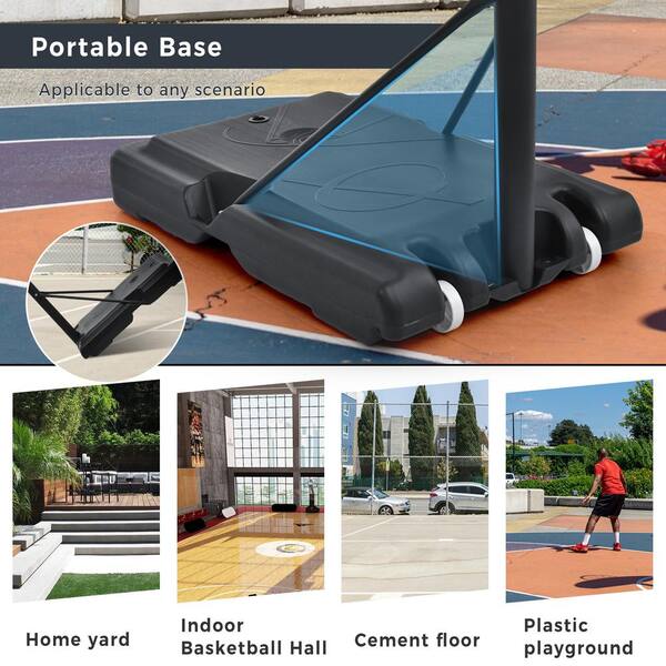 4.76 ft. to 10 ft. Height Portable Basketball Hoop System