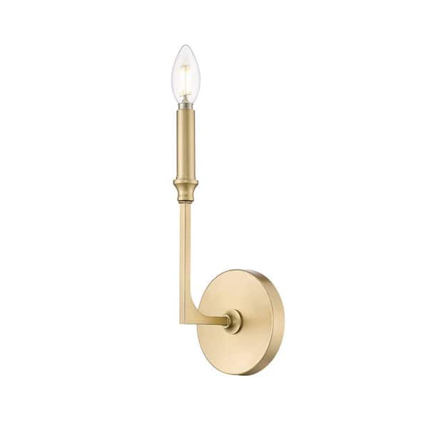 Azara 12 in. High 1-Light Wall Sconce Vintage Brass