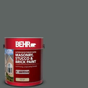 1 gal. #BXC-41 Charcoal Satin Interior/Exterior Masonry, Stucco and Brick Paint