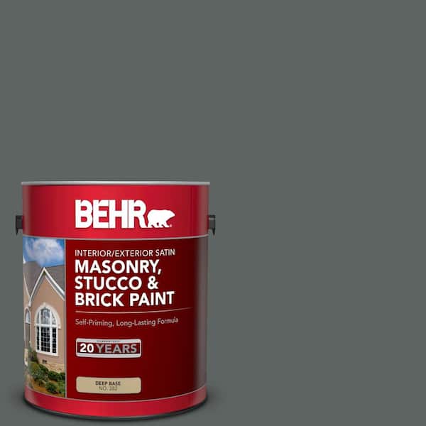1 gal. #BXC-41 Charcoal Satin Interior/Exterior Masonry, Stucco and Brick Paint
