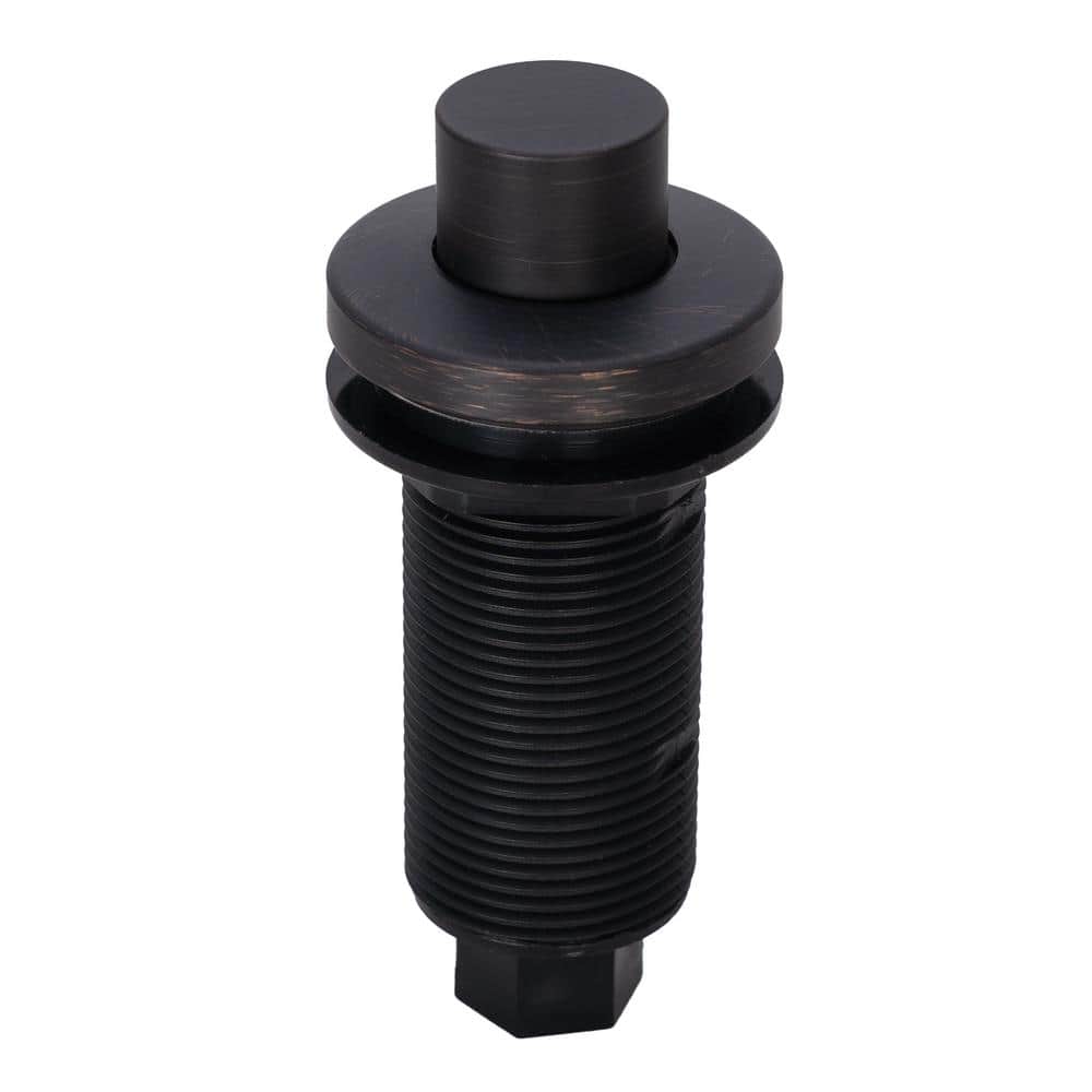 Garbage Disposal Air Switch with Air Hose - Solid Brass Button, Oil Rubbed 