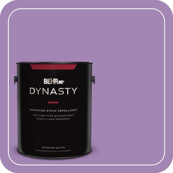 BEHR DYNASTY 1 gal. #660B-6 Daylight Lilac Matte Interior Stain-Blocking Paint & Primer