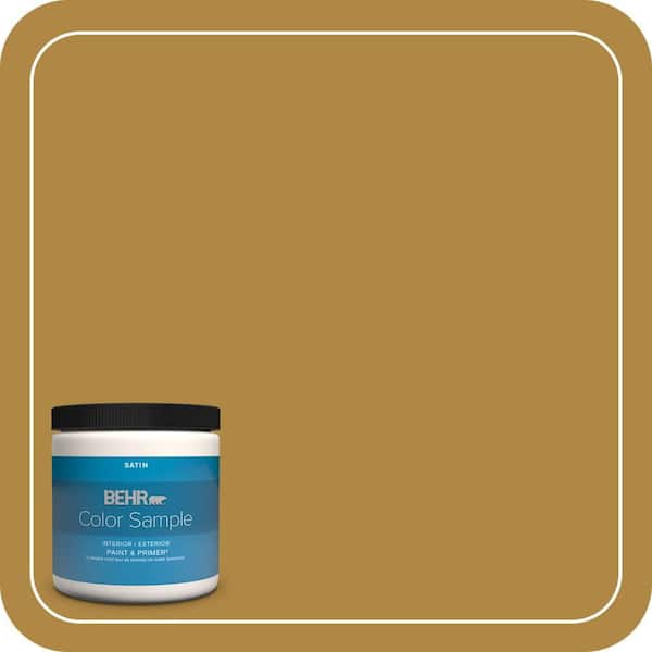 BEHR PREMIUM PLUS #M300-6 Indian Spice Satin Enamel Interior/Exterior  Paint Primer Color Sample B370316