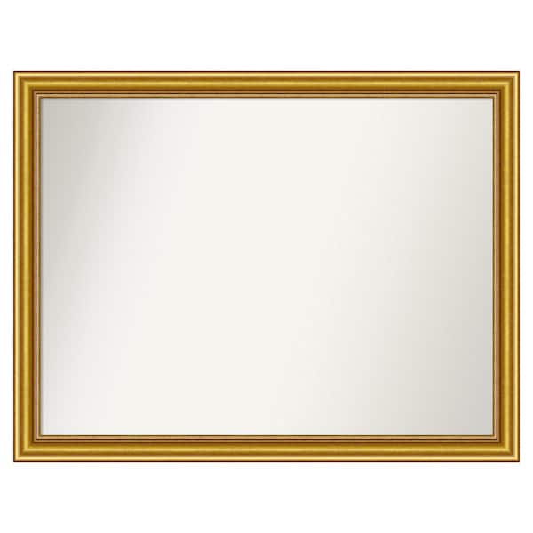 Amanti Art Townhouse Gold 39.75 in. x 30.75 in. Custom Non-Beveled Wood Framed Batthroom Vanity Wall Mirror