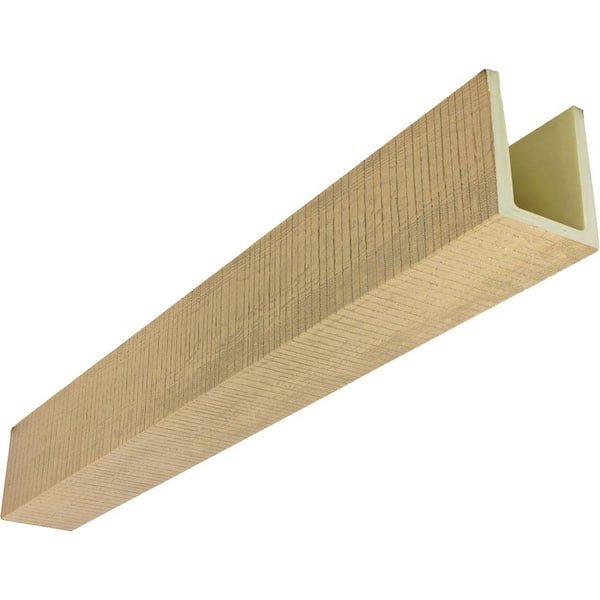 Ekena Millwork Heritage Timber 5.5 in. x 5.5 in. x 10 ft. Resewn Rip Natural White Oak Faux Wood Beam