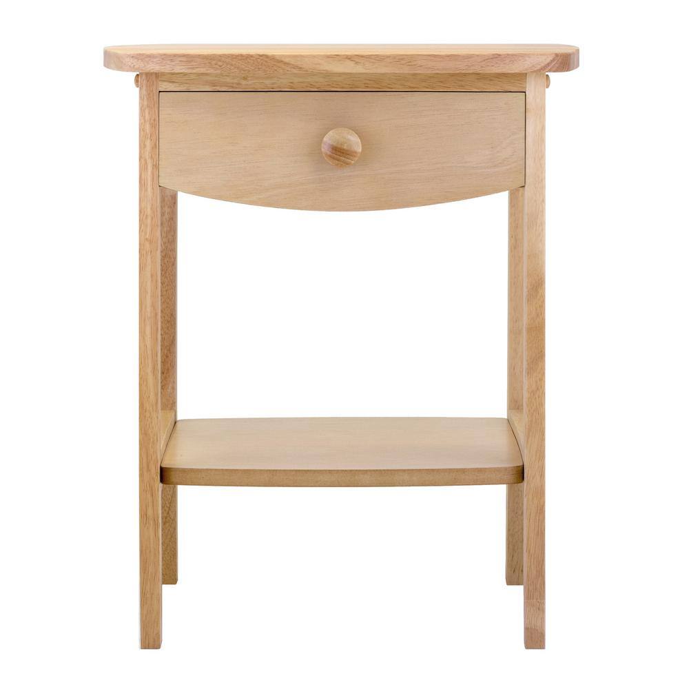 Claire Natural Wood Square Nightstand with Drawer