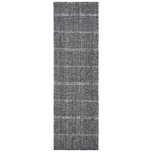 Abstract Black/Ivory 2 ft. x 6 ft. Classic Crosshatch Runner Rug