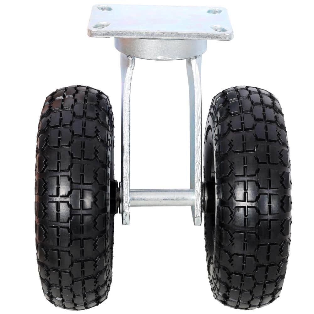 10 in Dual Flat Free Wheels Swivel Caster, 660 LBS Load-bearing Capacity (Black) price history on PriceWatchPro
