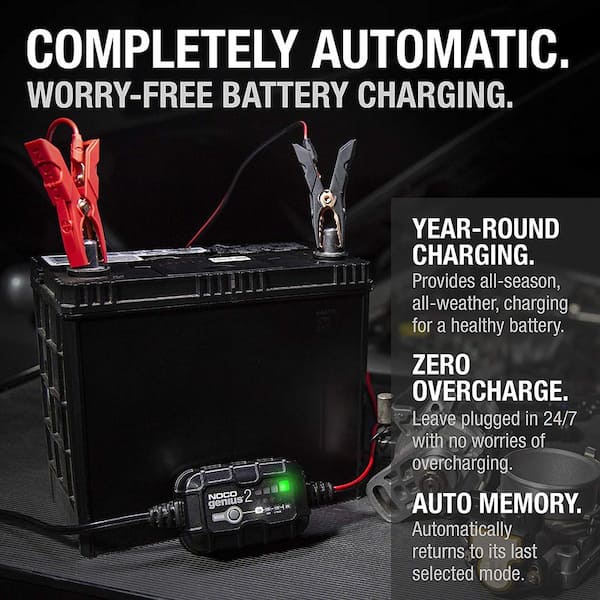 NOCO GENIUS2DEU, 2A Autobatterie Ladegerät, 12V Bordladegerät mit  Direktmontage, Erhaltungsladegerät, Batterieerhaltungsgerät und Desulfator  für AGM, Gel, Start und Stopp und EFB Batterien : : Auto & Motorrad
