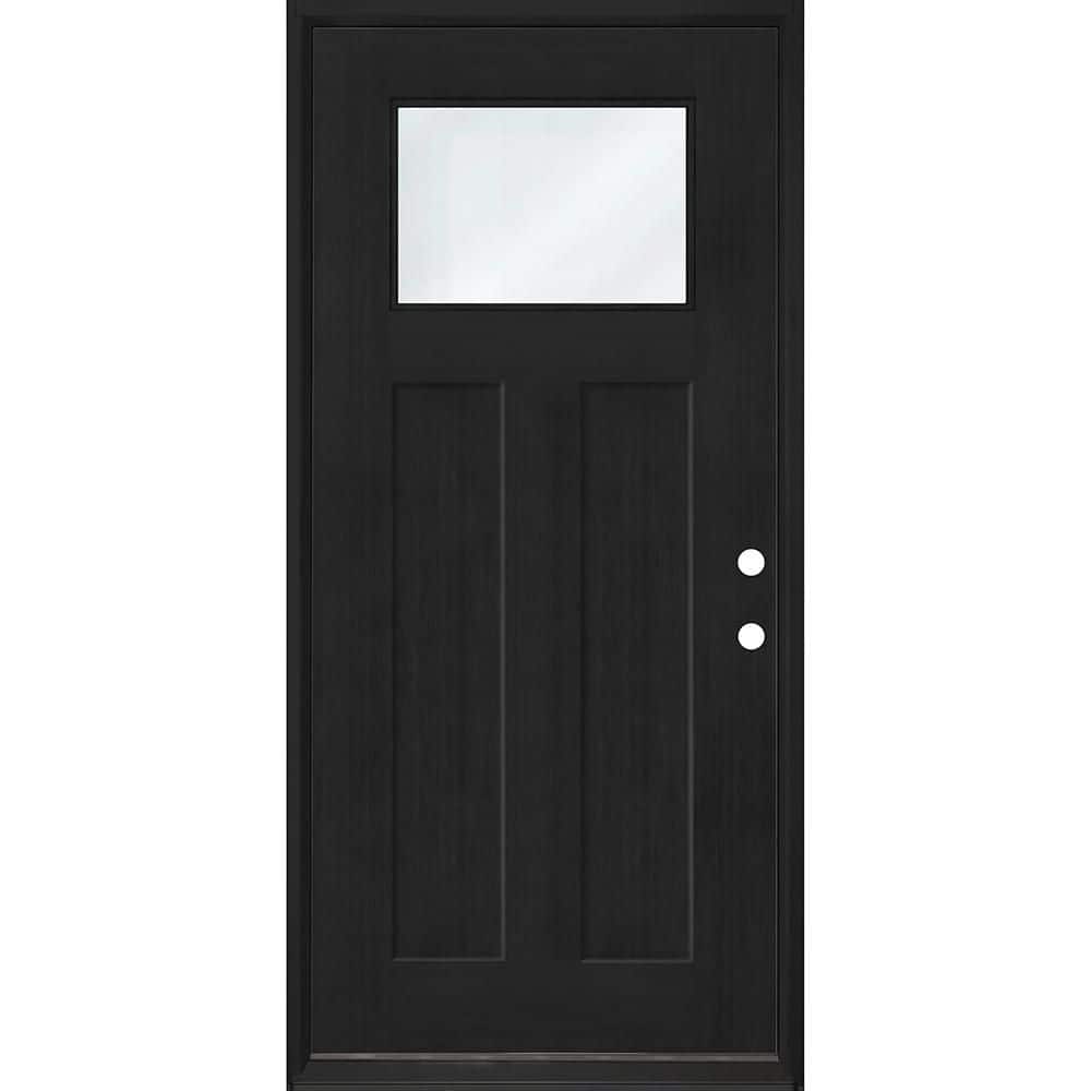 Regency 36 in. x 80 in. 1/4 TopL Clear Glass RHOS Onyx Fir Fiberglass Prehung Front Door with 6-9/16 Jamb price history on PriceWatchPro