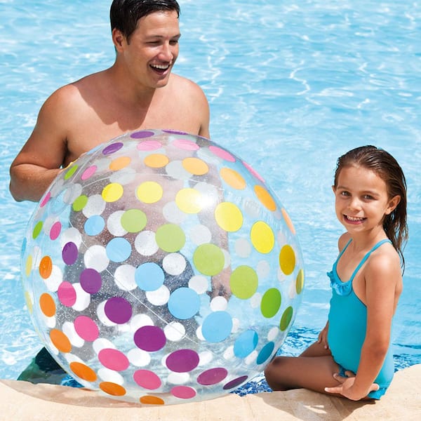  Aqua LEISURE Glossy Panel Beach Ball : Toys & Games
