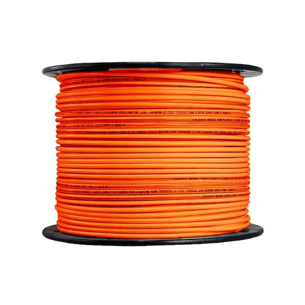 Cerrowire 500 ft. 12 Gauge Orange Stranded Copper THHN Wire 112-3656J - The  Home Depot