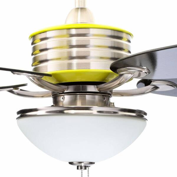 Indoor Brushed Nickel Ceiling Fan 