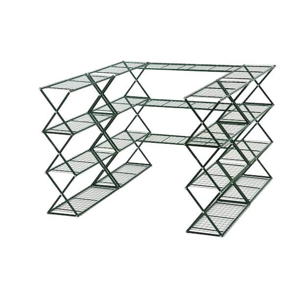 FlowerHouse 48 in. H x 18 in. W x 180 in. D 20-Shelves Metal SpringHouse Free Standing Shelves Set