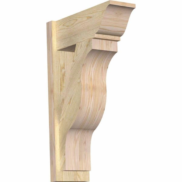 Ekena Millwork 8 in. x 32 in. x 20 in. Fuston Traditional Rough Sawn Douglas Fir Outlooker