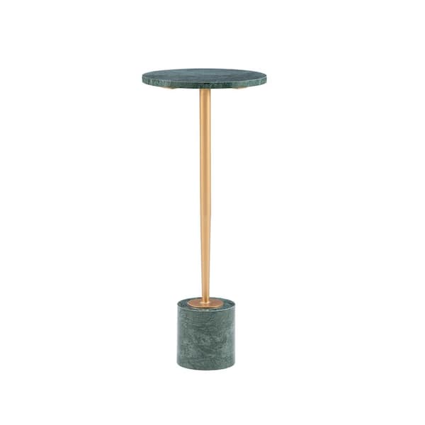 Linon Home Decor Tinker Green Marble/Gold Drink table