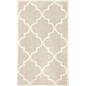 Fez Modern Trellis Neutral 9 ft. x 12 ft. Area Rug