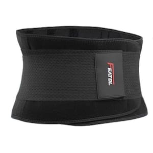 Large-Extra Large Back Brace Support Belt in Black Removable Lumbar Pad for Back Pain, Sciatica and Scoliosis