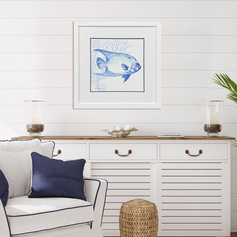 Indigo Ocean by Roberts 1 Piece Framed Canvas Transfer Coastal Art Print 29 in. x 29 in. price history on PriceWatchPro