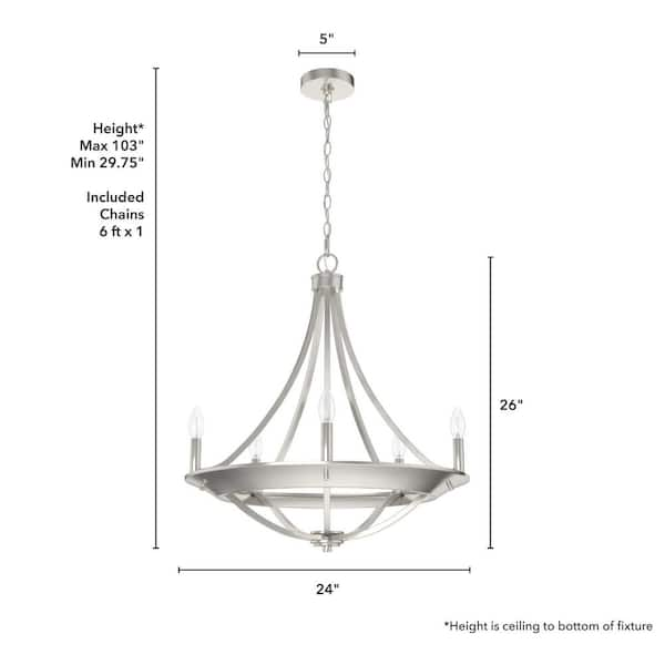 5 on sale foot chandelier