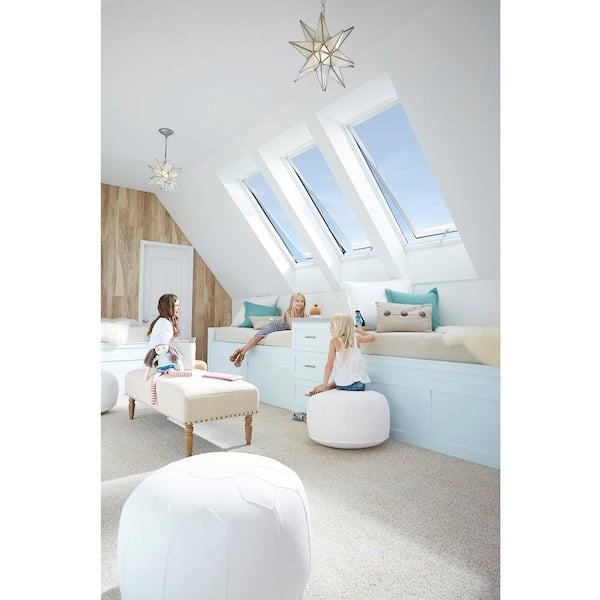 VELUX 30-1/16 in. Laminated The - Low-E3 with M08 Home 54-7/16 2004 Air Venting x Deck-Mount Glass VS Skylight Fresh in. Depot