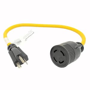2 ft. 12/3 3-Wire 20 Amp 125-Volt NEMA 5-20P to L14-30R Generator Adapter Cord