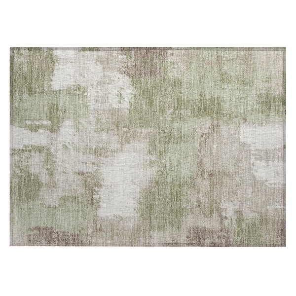 Chantille Machine Washable Indoor/Outdoor Abstract ACN2913 Sage 2 ft. x 3 ft. Accent Rug