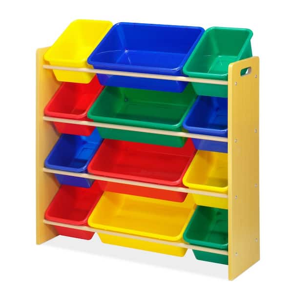 Kids Toy Storage Organizer with 12 Plastic Bins 6436-7076-BB - The Home ...