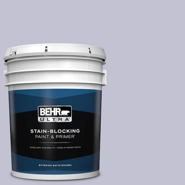 BEHR ULTRA 5 gal. #S560-2 Lavender Honor Satin Enamel Exterior Paint & Primer