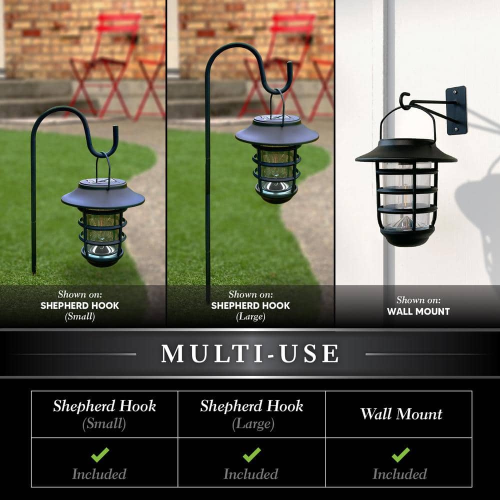 Nottingham Black Aluminum LED Solar Pathway Coach Light