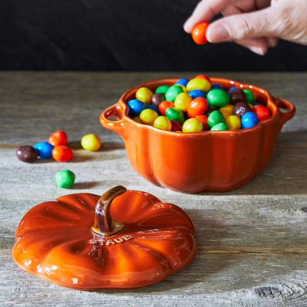 staub Ceramic 16-oz Petite Pumpkin Cocotte - Burnt Orange 1004820