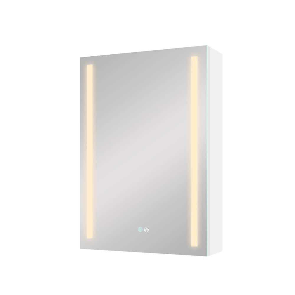20 in. W x 30 in. H Rectangular Aluminum Medicine Cabinet with Mirror