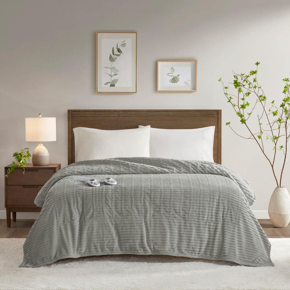Corded Plush Grey Plush Twin Electric Blanket price history on PriceWatchPro
