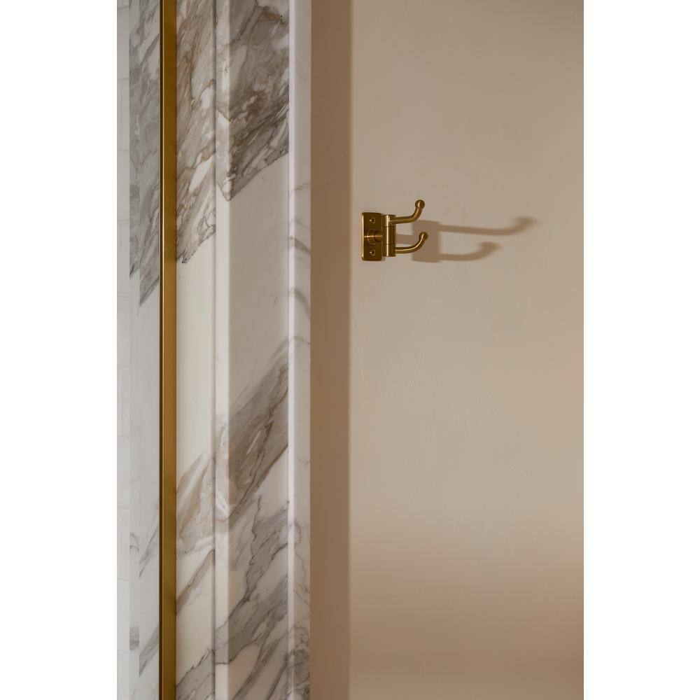 Polished Chrome Double Robe Hook with Modern Design